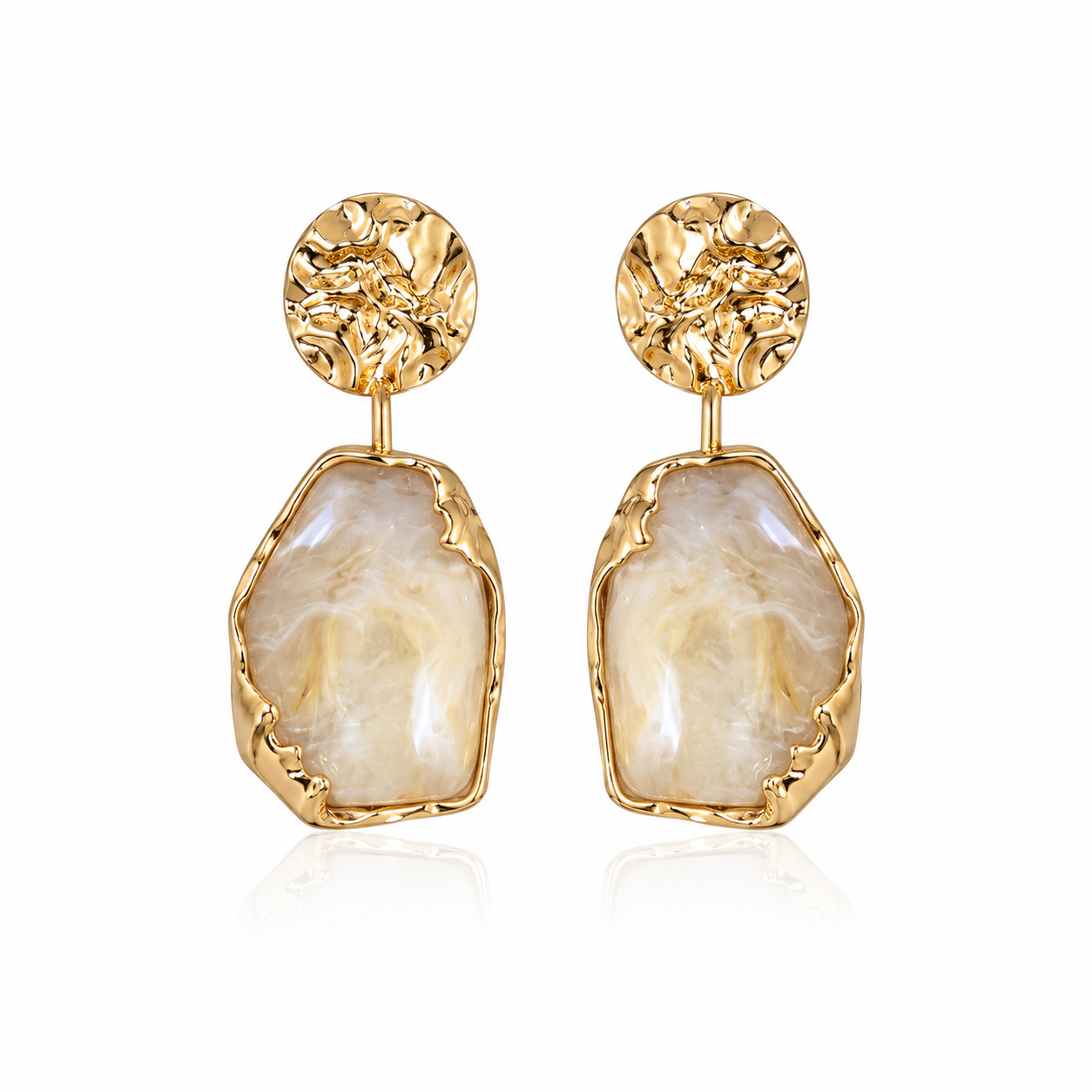Push back big drop Statement earrings | Trendy Korean Style Earrings for Women | Silver Plated Fashion Earrings | Lightweight Party Wear Jewellery|