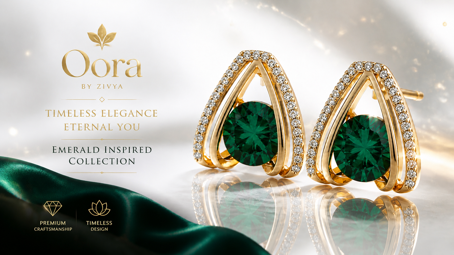 Green emerald inspired earrings |Trendy Korean Style Earrings for Women | gold Plated Fashion Earrings | Lightweight Party Wear Jewellery|
