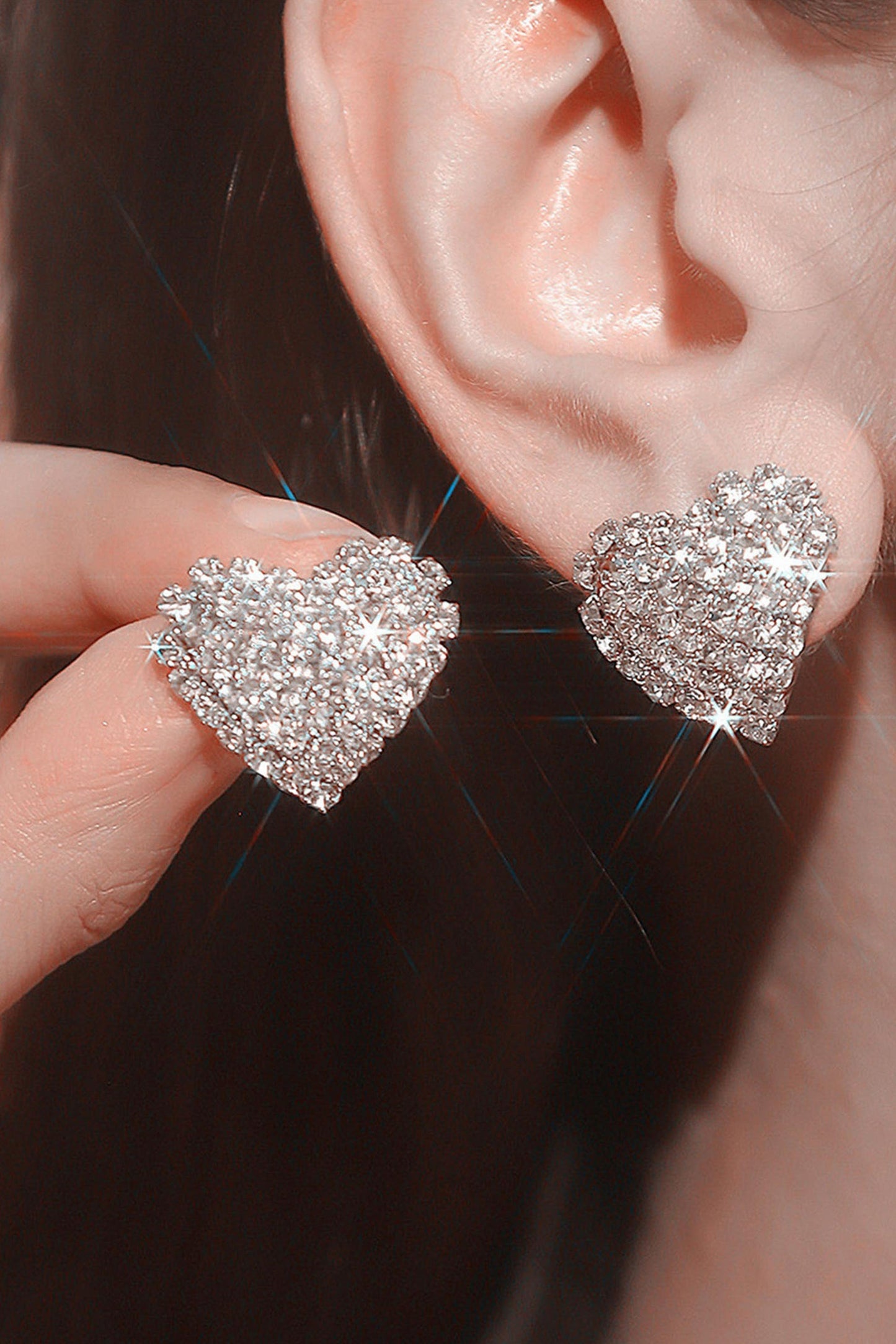 Heart studs | Trendy Korean Style Earrings for Women | gold Plated Fashion Earrings | Lightweight Party Wear Jewellery|