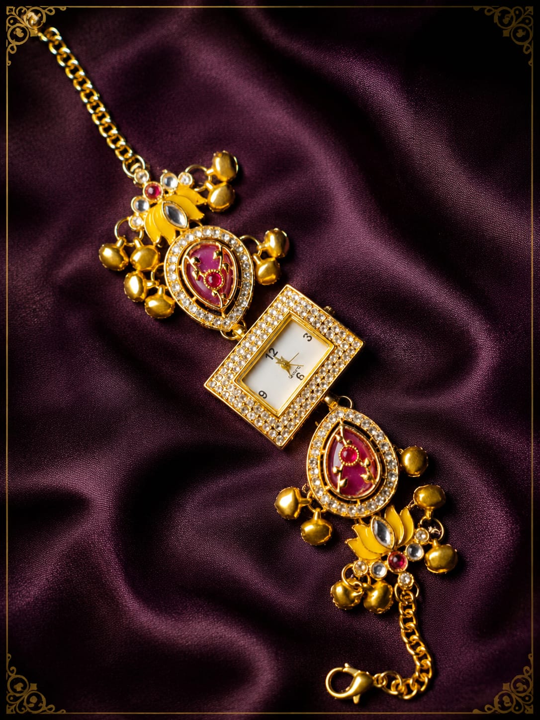 Kashmiri Heritage Analog Watch for Women | Traditional Floral Dial Designer Watch | Ethnic Fashion Wrist Watch (Copy)