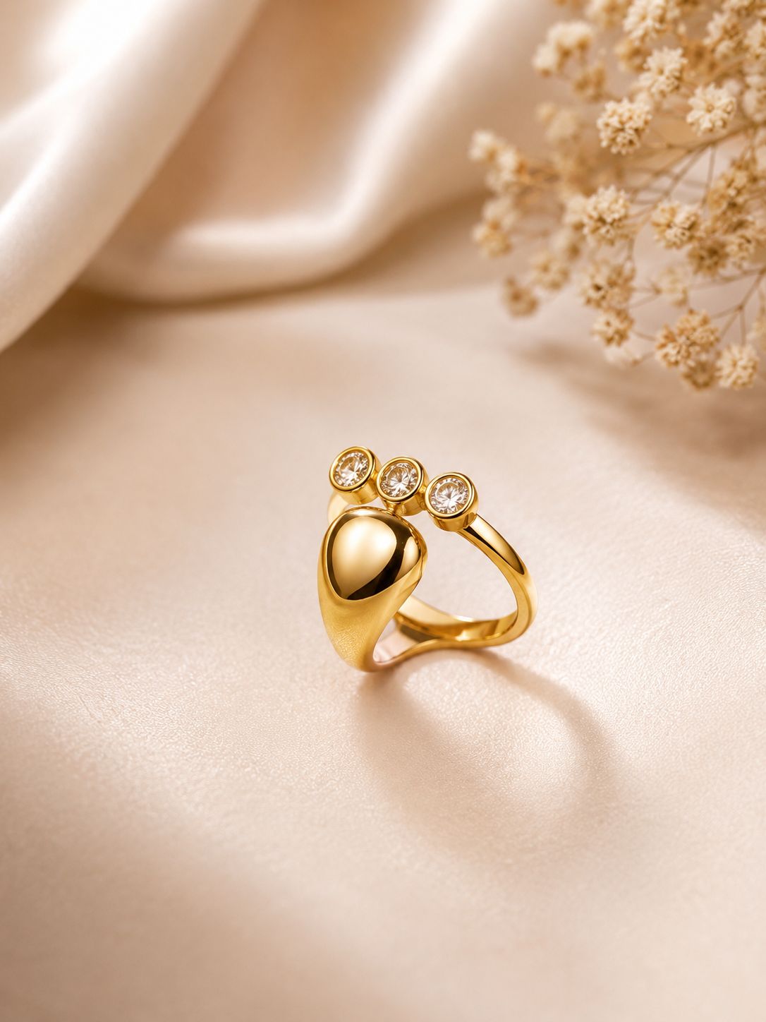 Anti Tarnish Adjustable Ring for Women | Premium Gold Plated Stainless Steel Ring | Waterproof Fashion Ring (Copy) (Copy) (Copy)