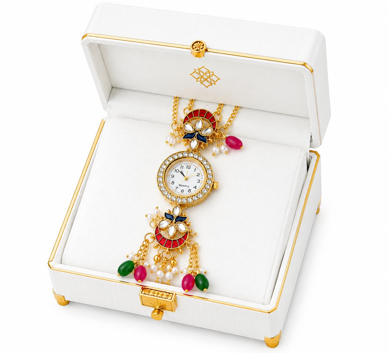 Kashmiri Heritage Analog Watch for Women | Traditional Floral Dial Designer Watch | Ethnic Fashion Wrist Watch )