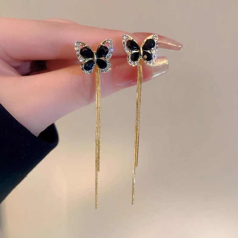Trendy butterfly tassel Earrings for Women & Girls | Korean, Statement, Stud, Hoop & Party Wear Earrings Online