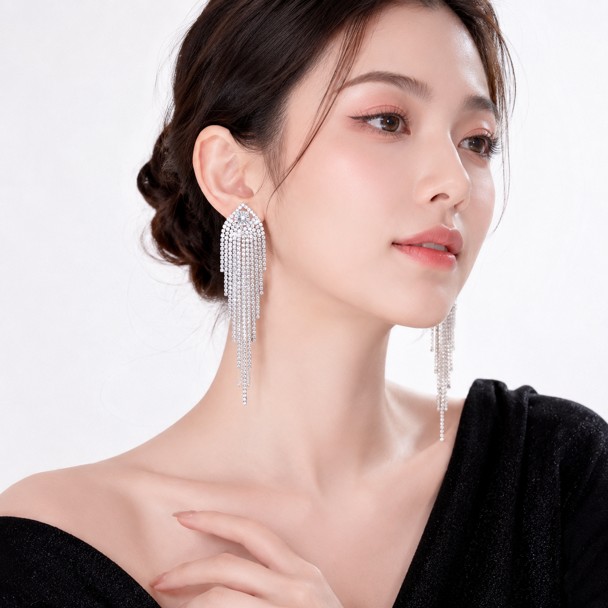 Viral Tassel drop earrings | Trendy Korean Style Earrings for Women | Silver  Plated Fashion Earrings | Lightweight Party Wear Jewellery|