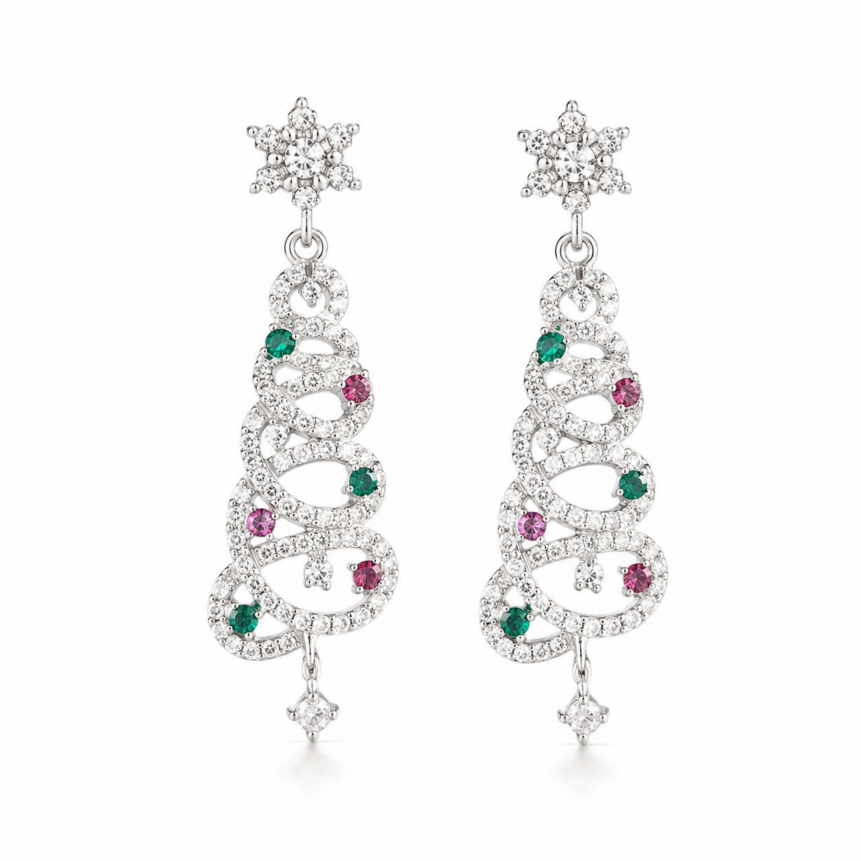 Cristmas tree earrings | Trendy Korean Style Earrings for Women | Silver  Plated Fashion Earrings | Lightweight Party Wear Jewellery|