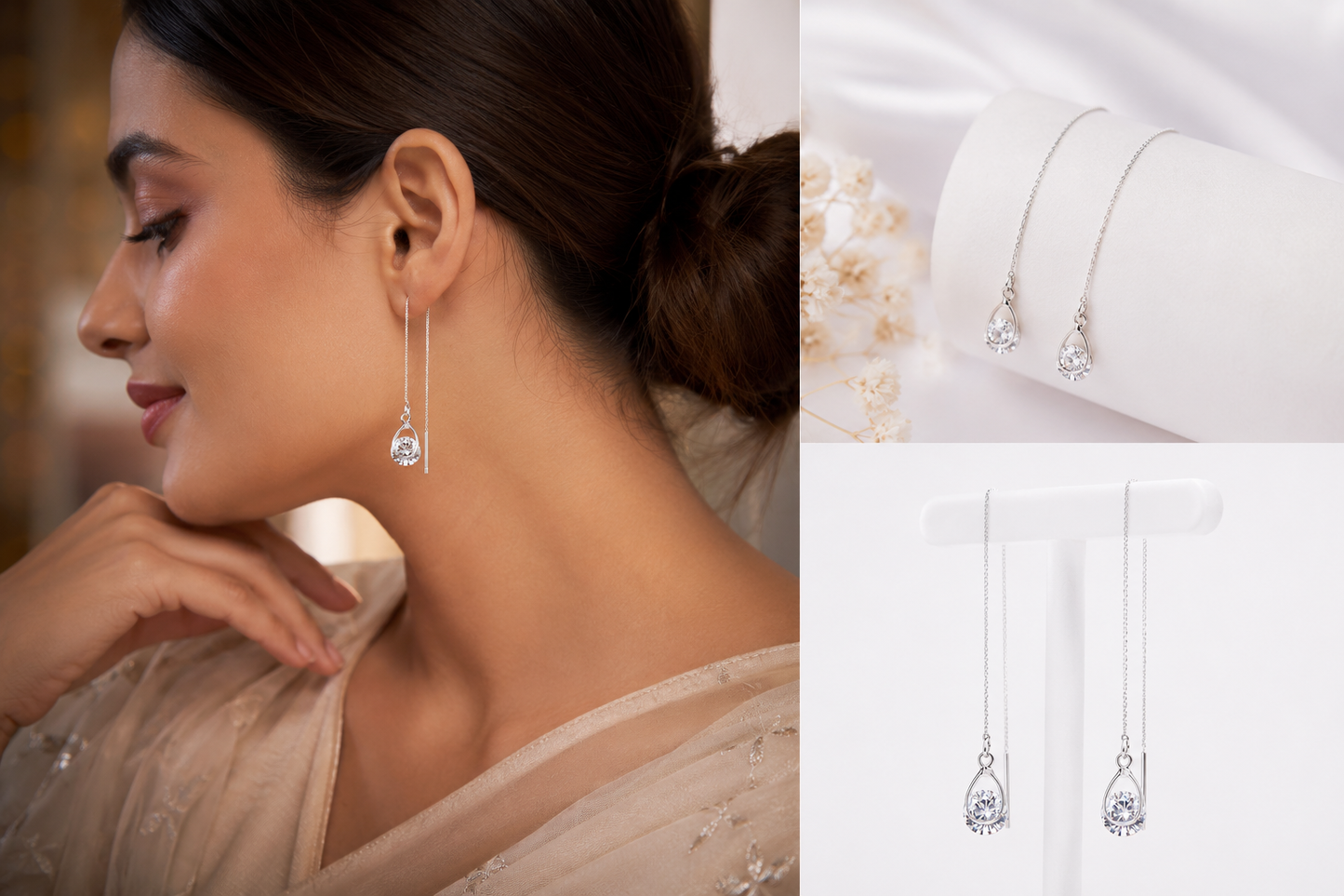 Trendy Korean Style Earrings for Women | silver Plated Fashion Earrings | Lightweight Party Wear Jewellery|