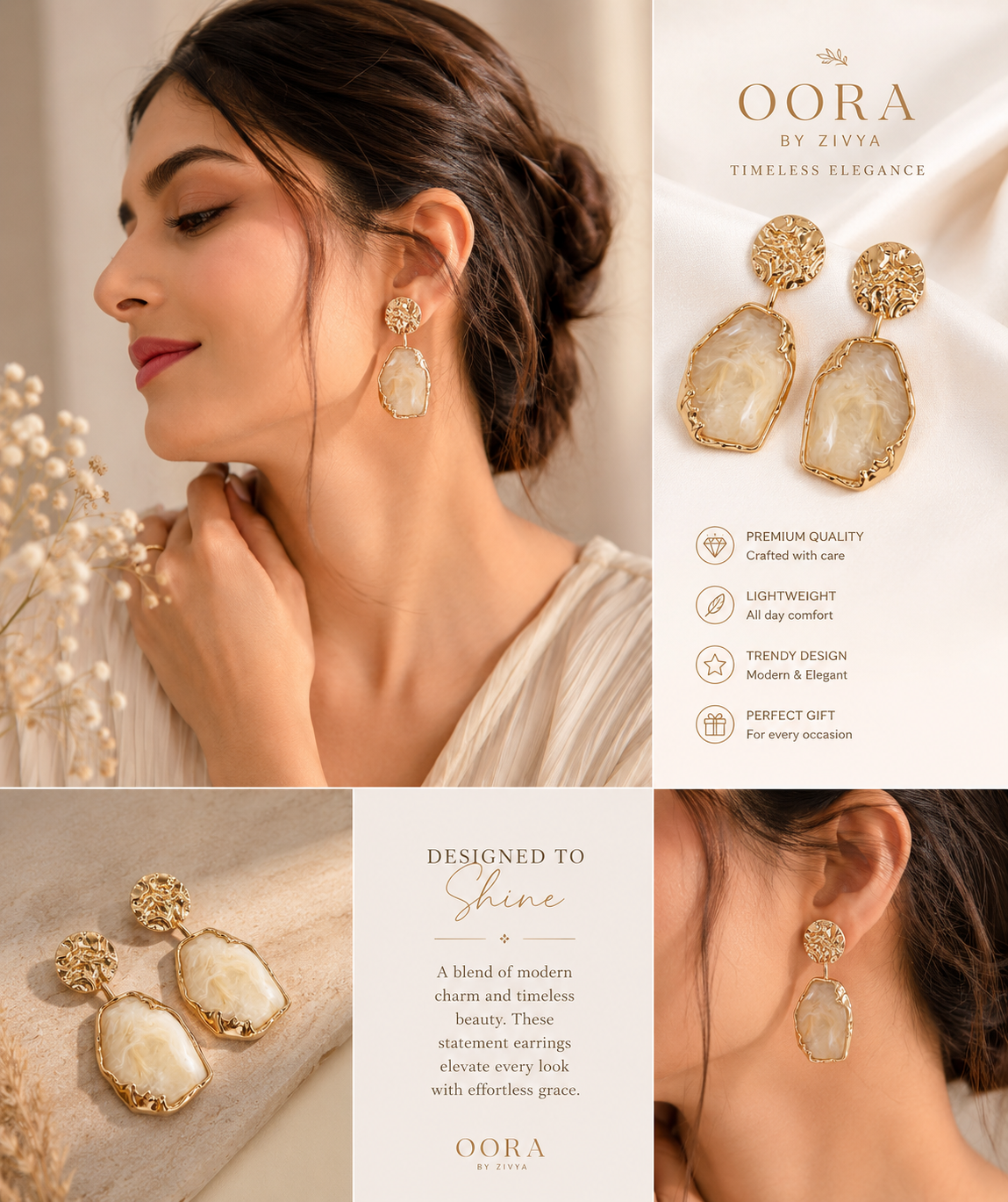 Push back big drop Statement earrings | Trendy Korean Style Earrings for Women | Silver  Plated Fashion Earrings | Lightweight Party Wear Jewellery|