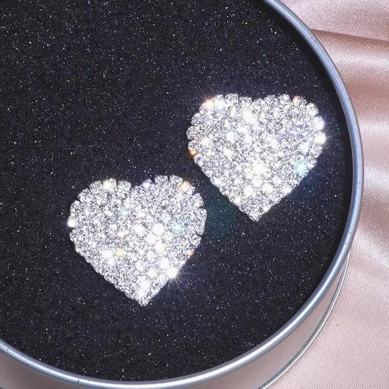Heart studs | Trendy Korean Style Earrings for Women | gold Plated Fashion Earrings | Lightweight Party Wear Jewellery|