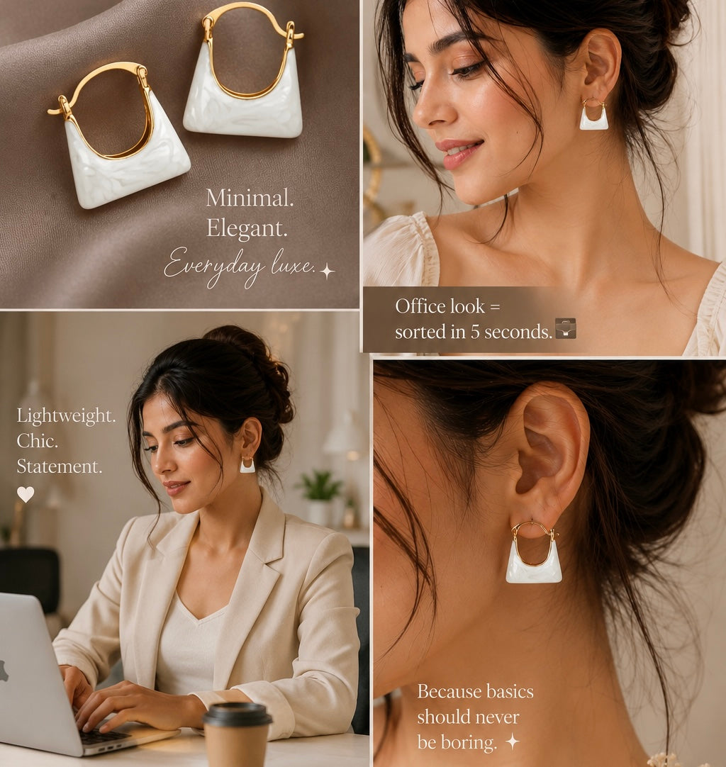 Office look earrings | Trendy Korean Style black gold drop  Earrings for Women | gold Plated Fashion Earrings | Lightweight Party Wear Jewellery|