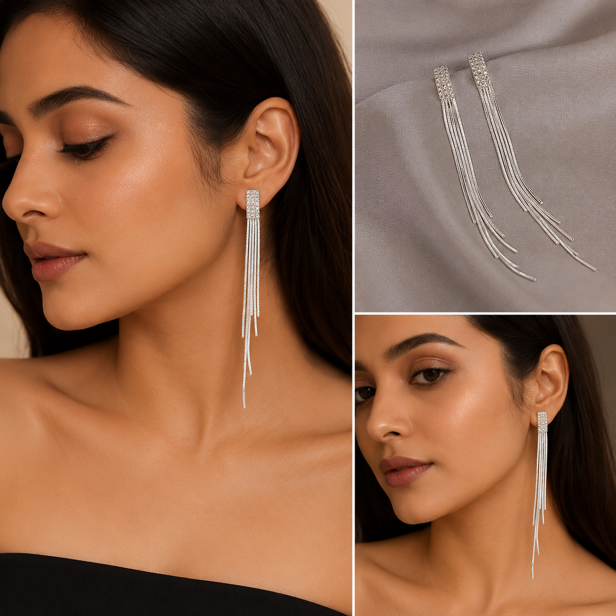 Trendy Korean Style Earrings for Women | silver Plated Fashion Earrings | Lightweight Party Wear Jewellery| (Copy)