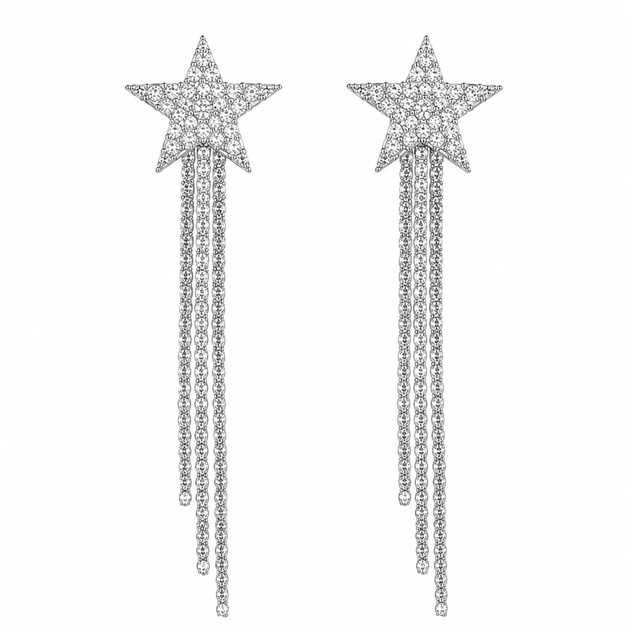 star dop silver earrings |Trendy Korean Style Earrings for Women | silver Plated Fashion Earrings | Lightweight Party Wear Jewellery| earring (Copy) (Copy) (Copy) (Copy)