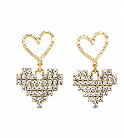 heart dop golden earrings |Trendy Korean Style Earrings for Women | gold Plated Fashion Earrings | Lightweight Party Wear Jewellery| earring (Copy) (Copy) (Copy) (Copy)