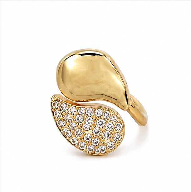 Anti Tarnish Adjustable Ring for Women | Premium Gold Plated Stainless Steel Ring | Waterproof Fashion Ring (Copy) (Copy)