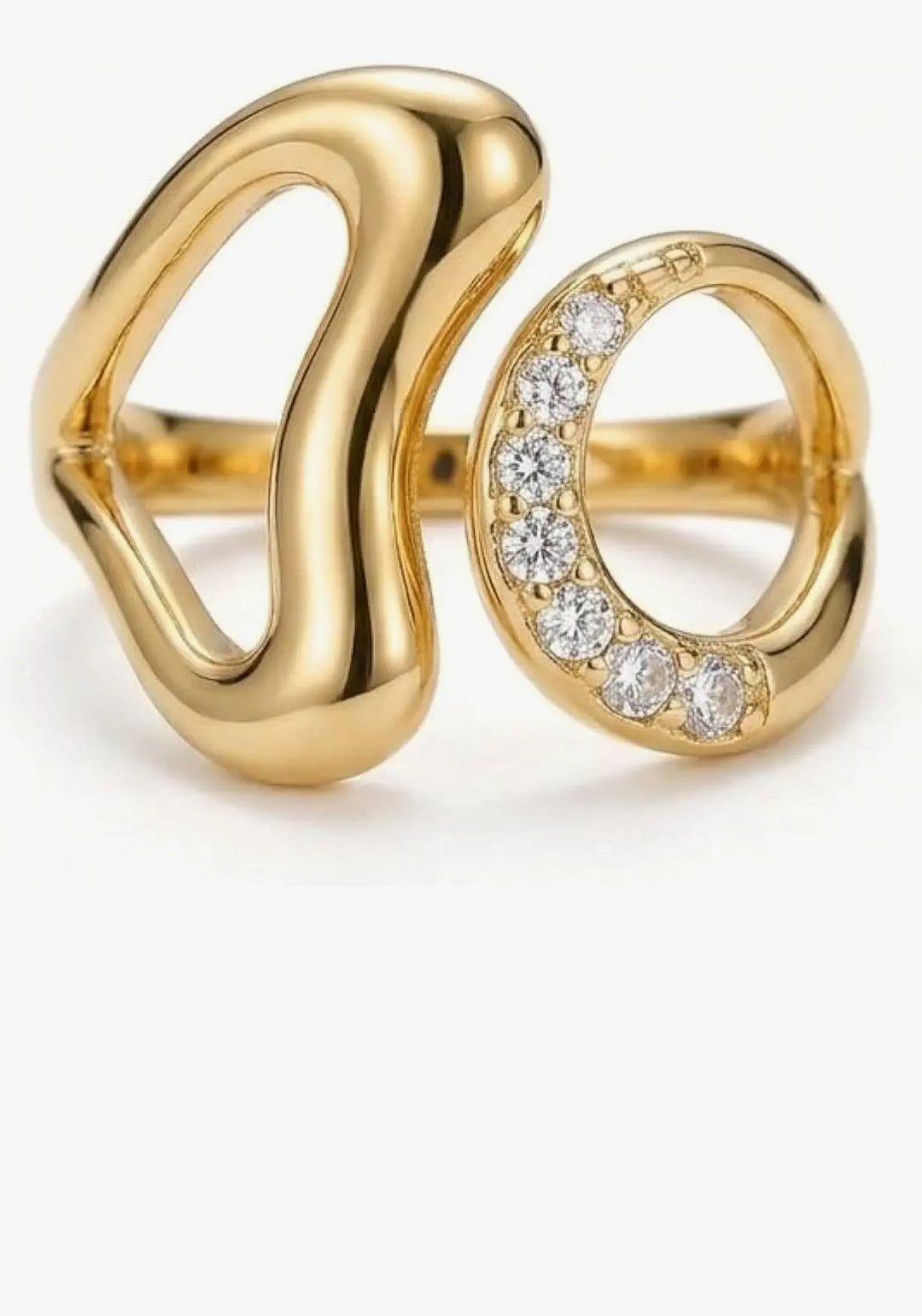 Anti Tarnish Adjustable Ring for Women | Premium Gold Plated Stainless Steel Ring | Waterproof Fashion Ring