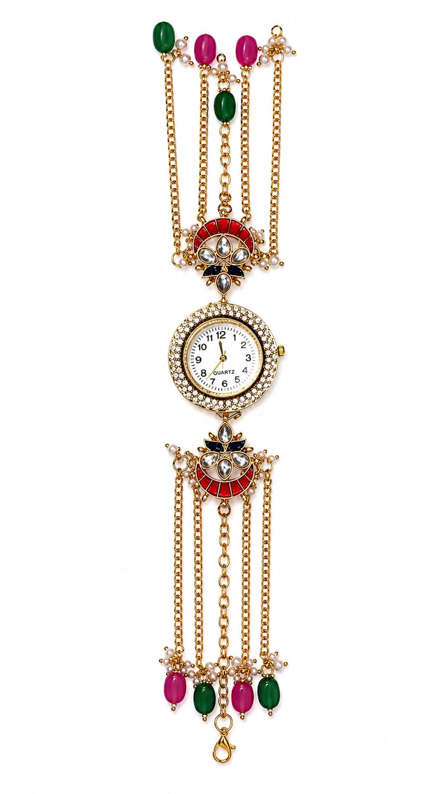 Kashmiri Heritage Analog Watch for Women | Traditional Floral Dial Designer Watch | Ethnic Fashion Wrist Watch )