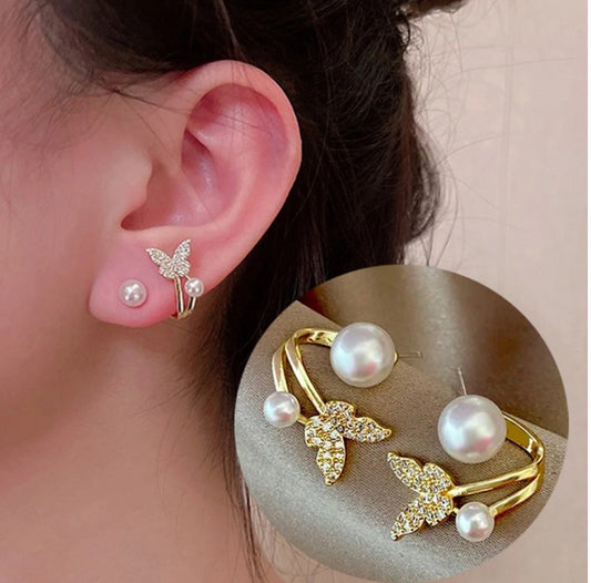 Korean Style Minimalist Stud Earrings for Women & Girls | Trendy Anti-Tarnish Everyday Earrings (