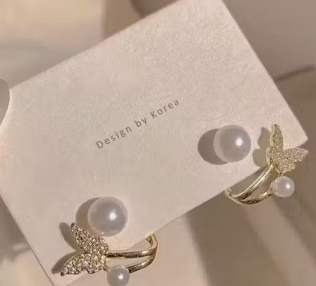 Korean Style Minimalist Stud Earrings for Women & Girls | Trendy Anti-Tarnish Everyday Earrings (