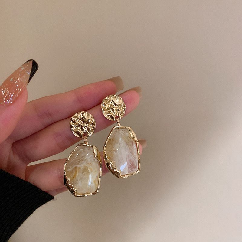 Push back big drop Statement earrings | Trendy Korean Style Earrings for Women | Silver  Plated Fashion Earrings | Lightweight Party Wear Jewellery|