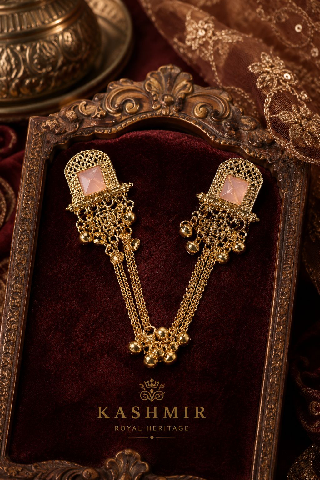 Trending Kashmiri Earrings for Women | Luxury Long Chain Ethnic Earrings | Wedding & Party Wear Jewellery