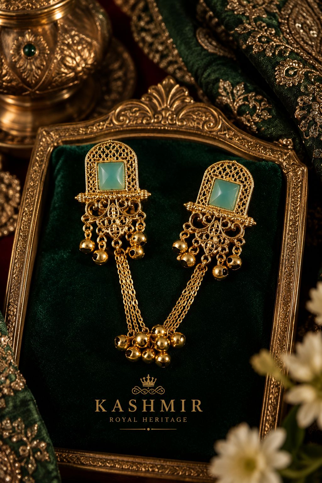 Trending Kashmiri Earrings for Women | Luxury Long Chain Ethnic Earrings | Wedding & Party Wear Jewellery