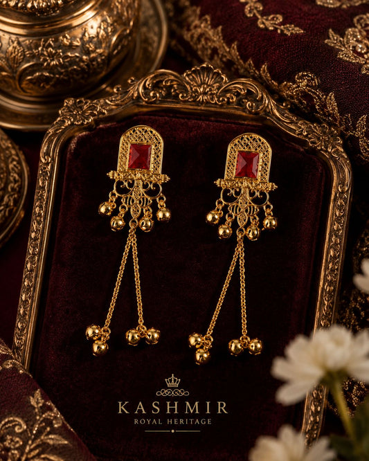 Trending Kashmiri Earrings for Women | Luxury Long Chain Ethnic Earrings | Wedding & Party Wear Jewellery