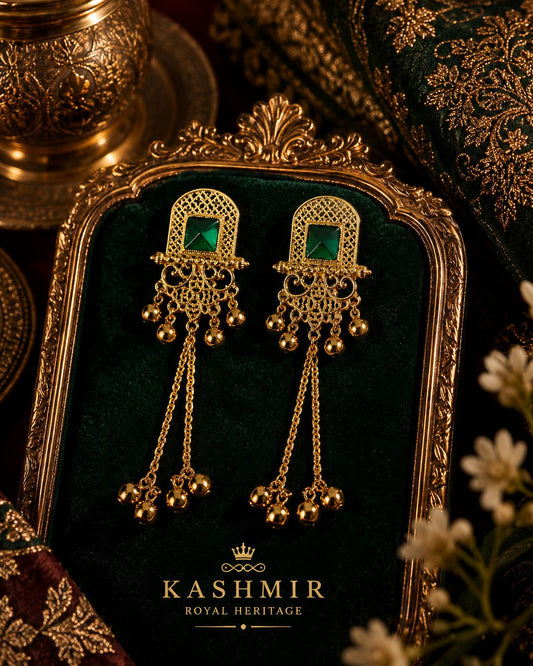 Trending Kashmiri Earrings for Women | Luxury Long Chain Ethnic Earrings | Wedding & Party Wear Jewellery