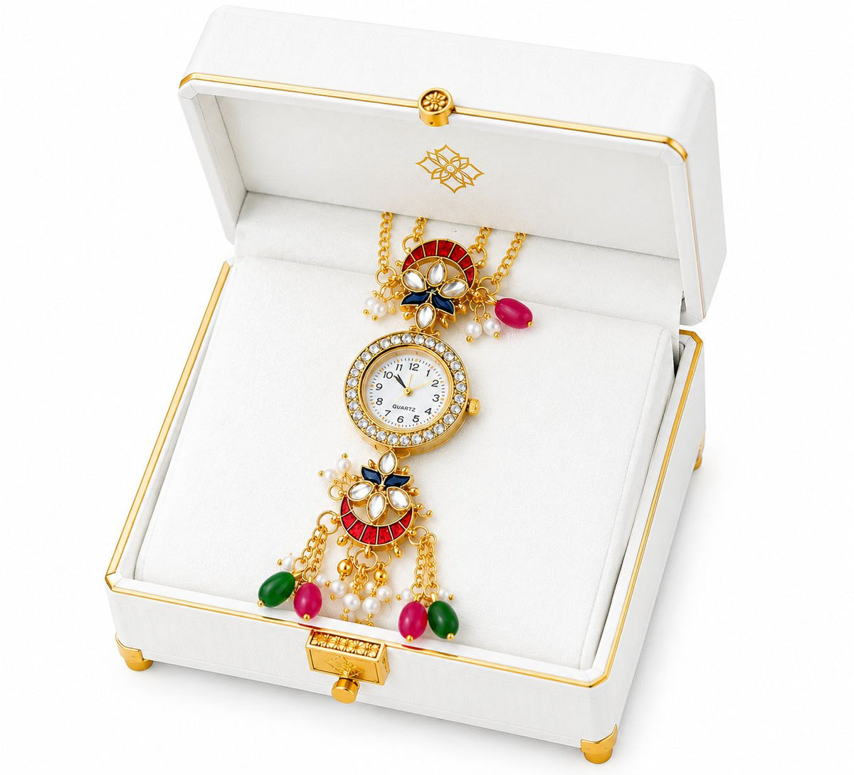 Kashmiri Heritage Analog Watch for Women | Traditional Floral Dial Designer Watch | Ethnic Fashion Wrist Watch )