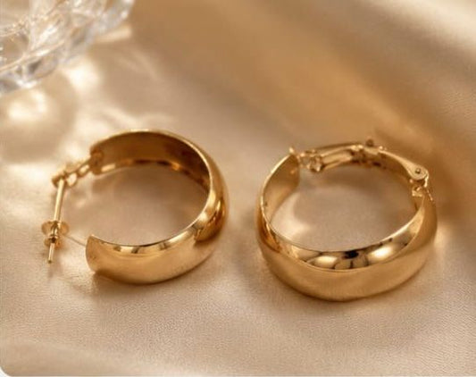 Small Thick Gold Hoop Earrings – Everyday Luxury for Every Girl ✨