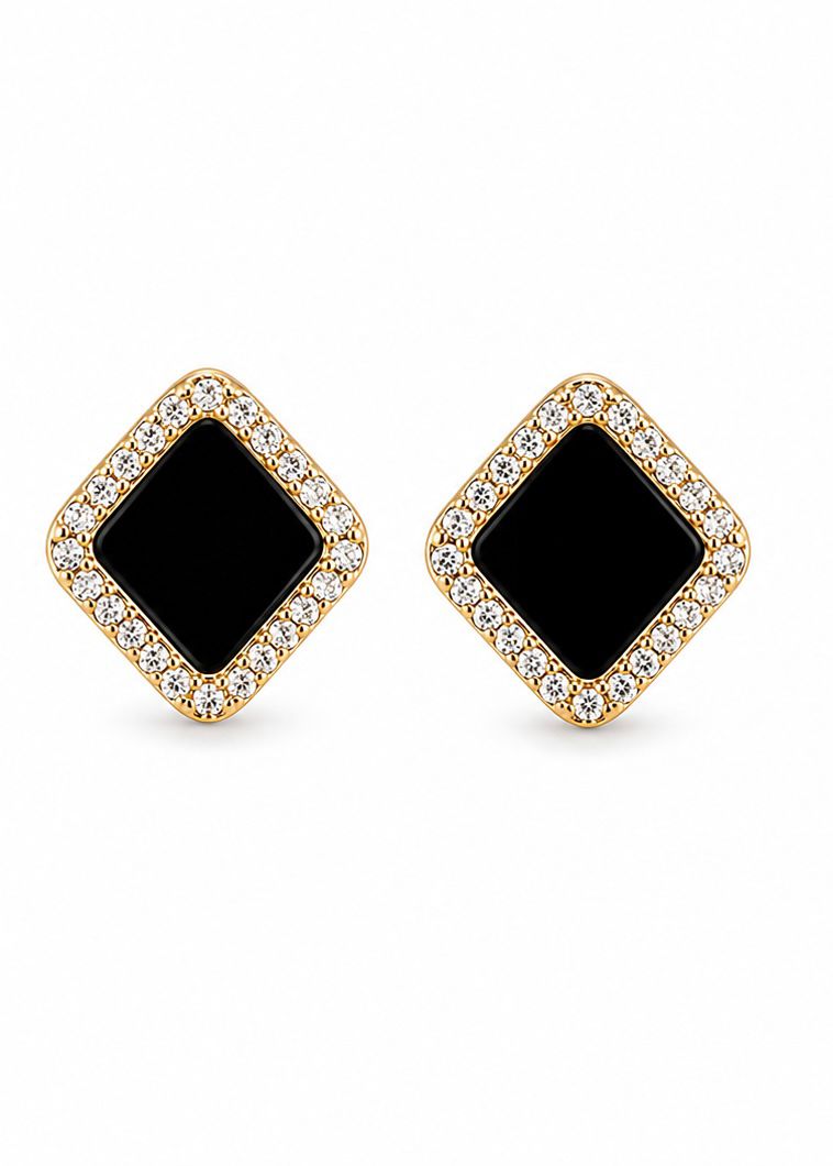 Trendy Korean Style black  Stud  Earrings for Women | gold Plated Fashion Earrings | Lightweight Party Wear Jewellery|