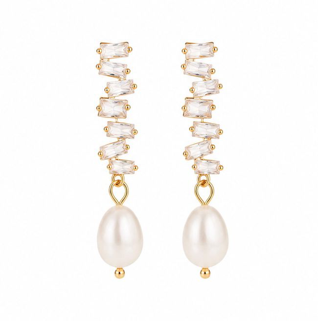 Trendy Korean Style pearl gold drop  Earrings for Women | gold Plated Fashion Earrings | Lightweight Party Wear Jewellery|