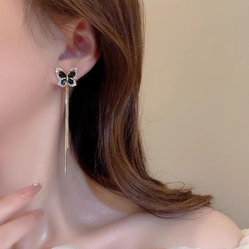 Trendy butterfly tassel Earrings for Women & Girls | Korean, Statement, Stud,  Hoop & Party Wear Earrings Online